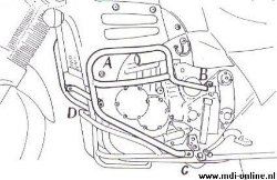 Afbeeldingen van Valbeugel zwart Hepco&Becker voor Triumph TIGER900 '93-98