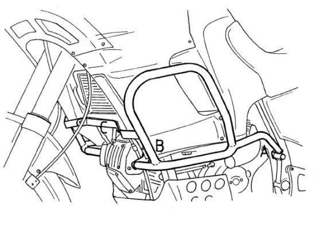 Afbeeldingen van Valbeugel zwart Hepco&Becker voor Cagiva ELEFANT 750 i.e./ GT/ AC '94-'96/ ELEFANT 950 i.e./ GT '93-'97