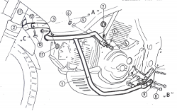 Afbeeldingen van Valbeugel zwart Hepco&Becker voor Cagiva GRAN CANYON 900 '98-99