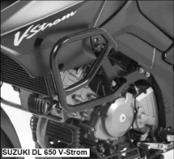 Afbeeldingen van Valbeugel zwart Hepco&Becker voor Suzuki DL650 '04-11