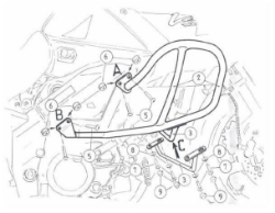 Afbeeldingen van Valbeugel zwart Hepco&Becker voor Suzuki DL650 '04-11