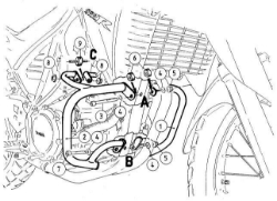 Afbeeldingen van Valbeugel zwart Hepco&Becker voor Yamaha XT660 R/X '04-16