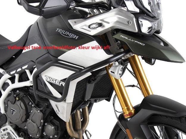 Afbeeldingen van Valbeugel Hepco&Becker RVS (tank) voor de Triumph Tiger 850 Sport '21-