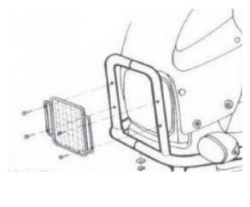 Afbeeldingen van Headlight-grille zwart Hepco&Becker BMW R850/1100GS