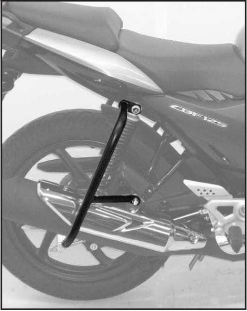 Afbeeldingen van Valbeugel achterzijde zwart Hepco&Becker Honda CBF125 '08-15