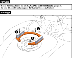 Afbeeldingen van Tankring Lock-it Hepco&Becker Kawasaki Z1000SX '20-'21