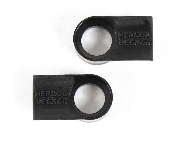 Afbeeldingen van Inlegcover Zwart met Hepco&Becker logo voor de valbeugel protectie MT-07 '14-