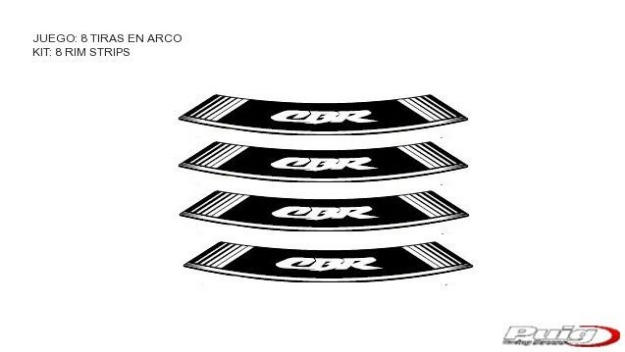 Afbeeldingen van Velglint Puig met logo Honda CBR-Wit