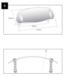 Afbeeldingen van Opzetruit verstelbaar transparant model variabel Puig (boren) 277x100mm