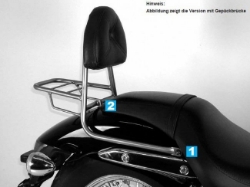 Afbeeldingen van Sissybar zonder rekje Hepco&Becker chroom Honda VT750DC Shadow Spirit '07-'13