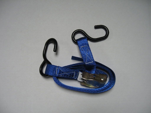 Afbeeldingen van Spanbanden met haak (blauw) set van 2