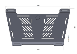 Afbeeldingen van Topdrager / Sportrack verbreder zilver Hepco&Becker