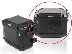 Afbeeldingen van Hepco&Becker Xplorer zijkoffer black 40 liter rechts voor Cutout kofferset