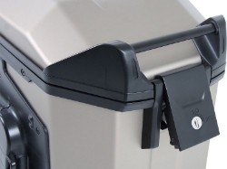 Afbeeldingen van Zijkoffer Xceed silver 38 liter links Hepco&Becker