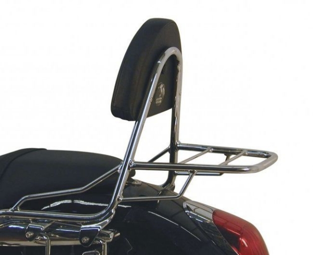 Afbeeldingen van Sissybar met rekje Hepco&Becker chroom Kawasaki VN1500/ VN1600 MEAN STREAK