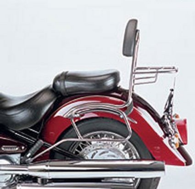 Afbeeldingen van Sissybar met rekje Hepco&Becker chroom Yamaha XV1600 Wild Star