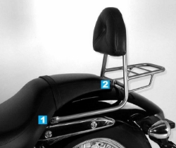 Afbeeldingen van Sissybar met rekje Hepco&Becker chroom Honda VT750DC Shadow Spirit 2007-