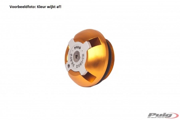 Afbeeldingen van Olievuldop Puig voor diverse Kawasaki modellen -oranje
