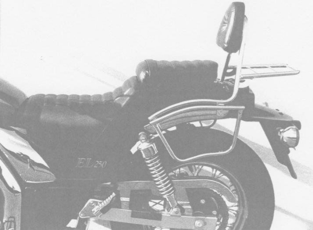 Afbeeldingen van Tassendragers standaard chroom Hepco&Becker Kawasaki EL250/ EL252