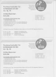 Afbeeldingen van Tassendragers standaard chroom Hepco&Becker Kawasaki EN500 1990-1995