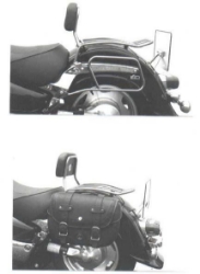 Afbeeldingen van Tassendragers standaard chroom Hepco&Becker Suzuki C1500/ VL1500LC INTRUDER