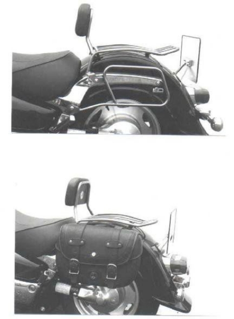 Afbeeldingen van Tassendragers standaard chroom Hepco&Becker Suzuki C1500/ VL1500LC INTRUDER