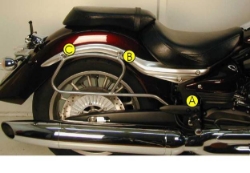 Afbeeldingen van Tassendragers standaard chroom Hepco&Becker Yamaha XV1900 Midnight Star