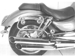 Afbeeldingen van Tassendragers standaard chroom Hepco&Becker Triumph ROCKET III Classic 2006-