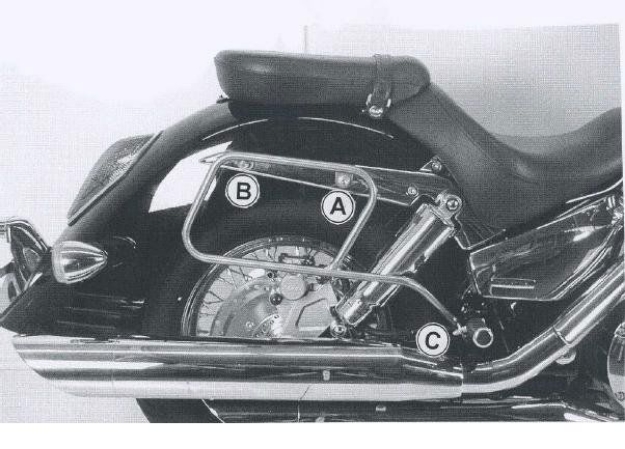 Afbeeldingen van Tassendragers standaard chroom Hepco&Becker Honda VTX1300S 2003-