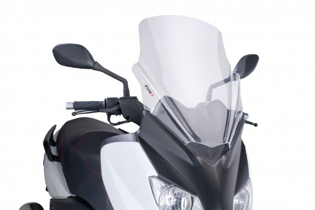Afbeeldingen van Vervangingsruit V-Tech Line Touring Yamaha X-Max 125 '10-'13/ X-Max 250 '10-'13/ MBK Evolis 125/250 '10- -transparant