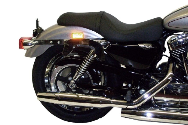 Afbeeldingen van C-Bow tasdragers chroom Hepco&Becker voor diverse Harley Davidson modellen