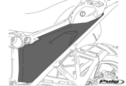 Afbeeldingen van Side cover panels Puig rechts mat zwart BMW R1200RT '05-'13