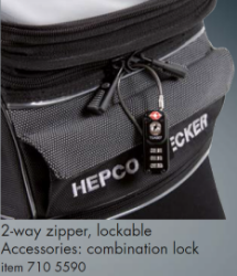 Afbeeldingen van Rear bag Royster zwart met spanbanden Hepco&Becker