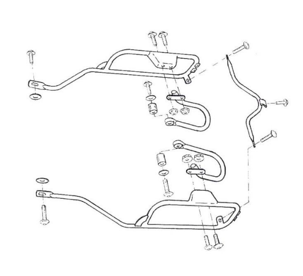 Afbeeldingen van Kofferrek zwart Hepco & Becker Honda XRV750 '91-'92