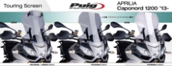 Afbeeldingen van Vervangingsruit touring met opzetruitje licht getint Puig Aprilia Caponord 1200 '13-'16
