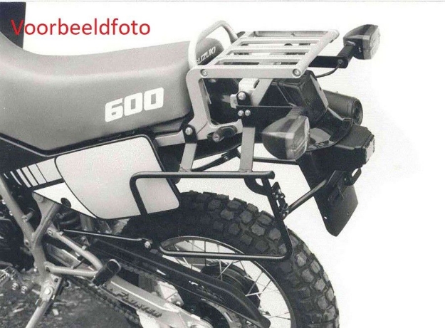 Afbeeldingen van Kofferrek zwart Hepco&Becker Suzuki DR600 Dakar '89-'90
