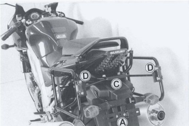 Afbeeldingen van Kofferrek zwart Hepco & Becker Suzuki SV1000 N / S '03-'07