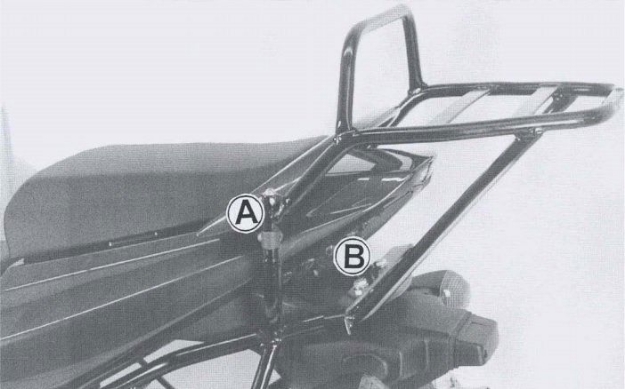 Afbeeldingen van Topdrager zwart Hepco & Becker Suzuki SV1000 N / S '03-'07