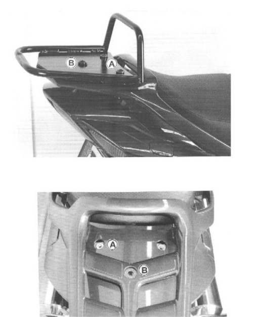 Afbeeldingen van Topdrager zwart Hepco & Becker Yamaha FJR1300 2001-2005