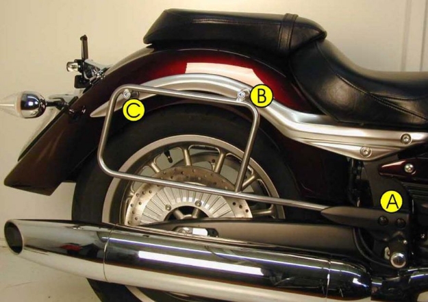 Afbeeldingen van Kofferrek chroom Hepco & Becker Yamaha XV1900 Midnight Star