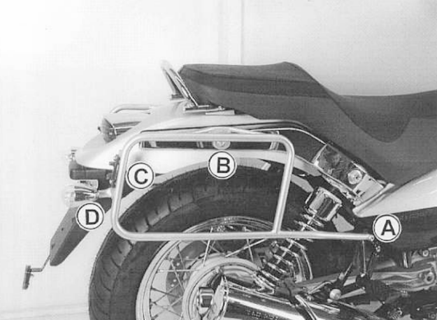 Afbeeldingen van Kofferrek chroom Hepco & Becker Moto Guzzi NEVADA CLASSIC 750i.e. '04- / Nevada Aquila Nera