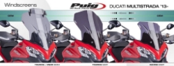 Afbeeldingen van Vervangingsruit touring met opzetruitje licht getint Puig Ducati Multistrada 1200/S '13-