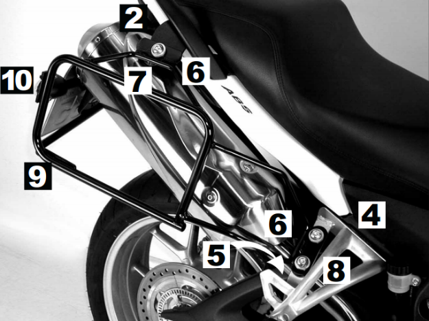 Afbeeldingen van Kofferrek zwart Lock-it Hepco & Becker Triumph TIGER 1050 '07-