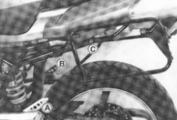 Afbeeldingen van Kofferrek zwart Hepco & Becker Ducati 620DS '03-/ 1000DS '03-'06/ 1100DS '07-