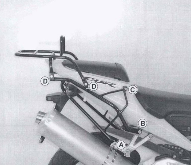 Afbeeldingen van Topdrager zwart Hepco & Becker Honda CBR 900RR '02-'03