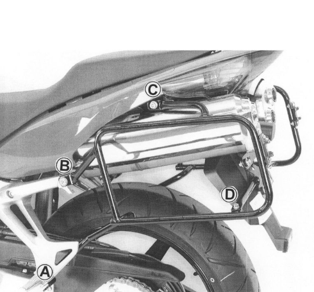 Afbeeldingen van Kofferrek zwart Hepco & Becker Honda VFR800FI V-TEC '02-