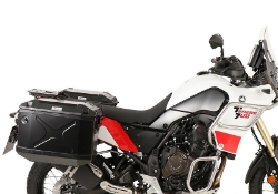 Afbeeldingen van Kofferset Hepco&Becker 'Cutout' met RVS rek en Xplorer koffers zwart Yamaha XT700Z Tenere '19- / Rally '20-