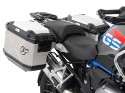 Afbeeldingen van Kofferset Hepco&Becker 'Cutout' met RVS rek en Xplorer BLACK koffers BMW R1200GS LC '13-'18