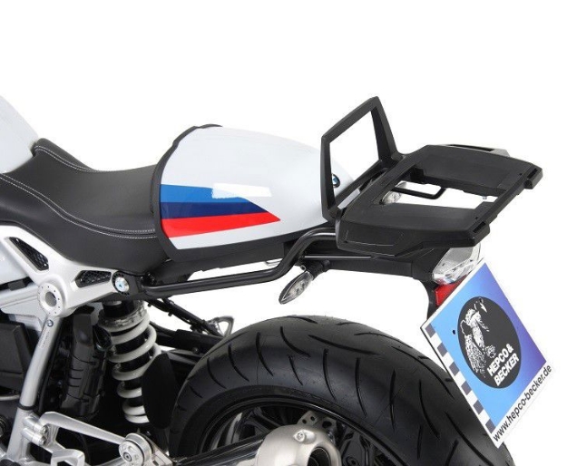 Afbeeldingen van Topdrager zwart Alurack Hepco&Becker BMW R NineT Racer '17-