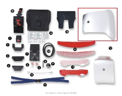 Afbeeldingen van Kleurpaneel zilver voor TC50 Journey topkoffer Hepco&Becker